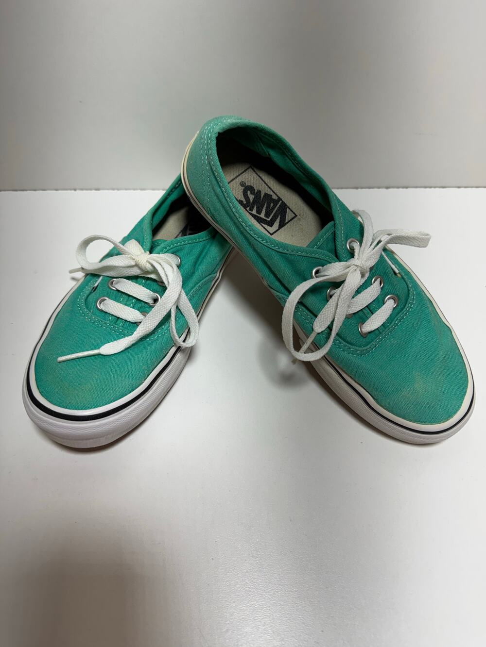 VANS Off The Wall Teal Blue Unisex Canvas Sneakers Skateboard Sz 7